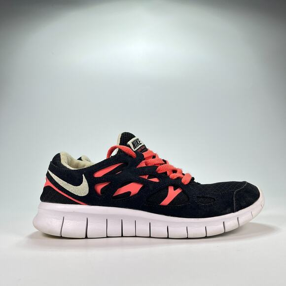 Nike Free Run 2 Black Orange Running Shoes Sneakers DM9057-002 Women's Size 8.5 - Picture 1 of 10